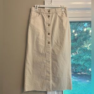 Cream Zara midi skirt